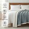 Americanflat 60x80 Oversized Speckle Fleece Throw Blanket - Reversible Sherpa Backing - Ultra Soft Plush Comfort - Cozy Warmth For Couch Or Bed - Grey